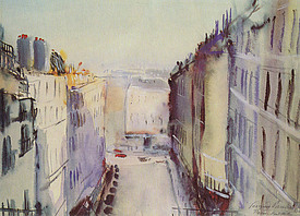  Paris, Montmartre, 1937, Aquarell, 33,3 x 46,5 cm (P)