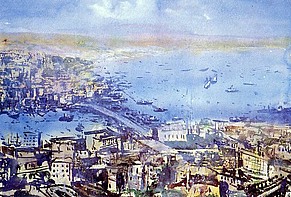  Istanbul (II), um 1950, Aquarell