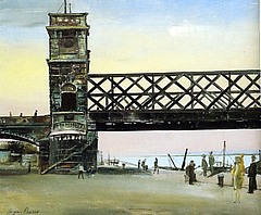 Reichsbrücke von Osten, Wien, 1929, Öl auf Leinwand, 60x73 cm, WV 80, Deutschland