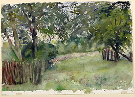  Unter Obstbäumen, 1947, Aquarell, Albertina, Wien