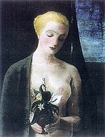 Blondes Mädchen (II) (Mädchen mit Blumen), 1929, Öl auf Leinwand, 73x60 cm, WV 68, Kunsthandel Suppan, Wien