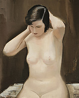 Halbakt (I), um 1930, Öl auf Leinwand, 72,5x60 cm, WV 142