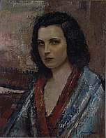 Lisl Goldarbeiter (I), (Miss Universum 1929) 1929, Öl auf Leinwand, 58,5x45,5 cm, WV 84, Wien Museum 