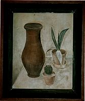 Stilleben mit Krug, um 1925, 50 x 40,5 cm,Öl auf Holzplatte, WV 14 