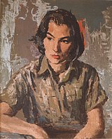 Monica Reinthaller, 1961, Öl auf Hartplatte, 74x61 cm, WV 635