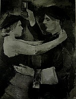 Atelierfest (Tänzerpaar), eine Selbstdarstellung mit Anny, 1929, Öl auf Leinwand, 90 x 71 cm, WV 82, Italien