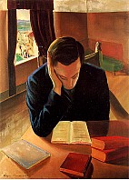  Der Lesende, 1925, Öl auf Hartplatte, 74x54 cm, WV 11, Deutschland