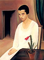  Dame in Weiß (Fräulein Sokal), 1927, Öl auf Sperrholz, 81,6x61,1 cm, WV 37, Germanisches Nationalmuseum, Nürnberg