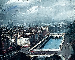 Blick von Nôtre Dame auf Paris (II) (Blick über die Seine), um 1946, Öl auf Leinwand, 60x73 cm, WV 439