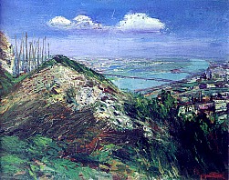 Blick auf Wien vom Kahlenberg (I), 1946, Öl auf Leinwand, 72,5x92,5 cm, WV 431, Wien Museum 