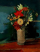 Blumen im Walzenkrug, 1932, Öl auf Leinwand, 73x60 cm