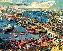  Brücke von Istanbul, 1950, Öl auf Leinwand, 60x73 cm, WV 494