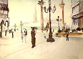 Piazza di San Marco in Venedig, 1936, Aquarell