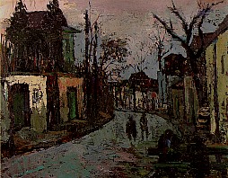 Hagenbrunnerstraße in Stammersdorf, 1957, Öl auf Hartplatte, 73x92 cm, WV 583, Niederösterreichisches Landesmuseum St. Pölten