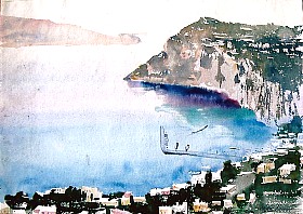 Capri, 1949, Aquarell